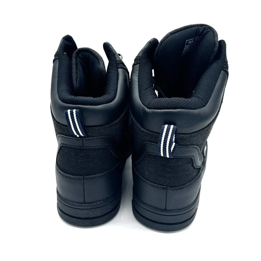 Nautica Mens Duck Boot Size 11  New Bedford/ Black Canvas‎